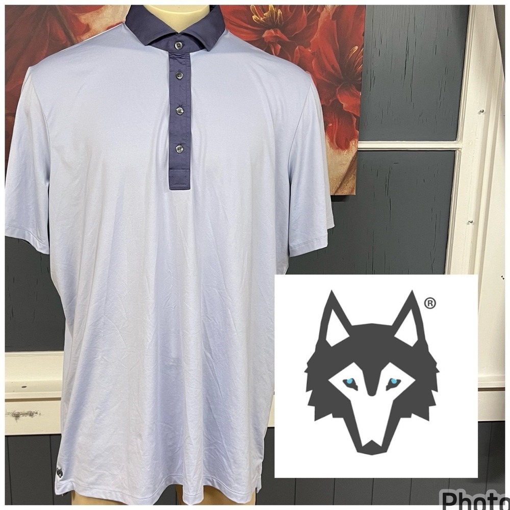 Greyson Polo Golf Shirt Mens XXL Loose Fit Blue/Purple